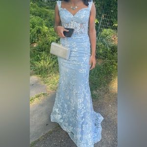 Light blue prom dress